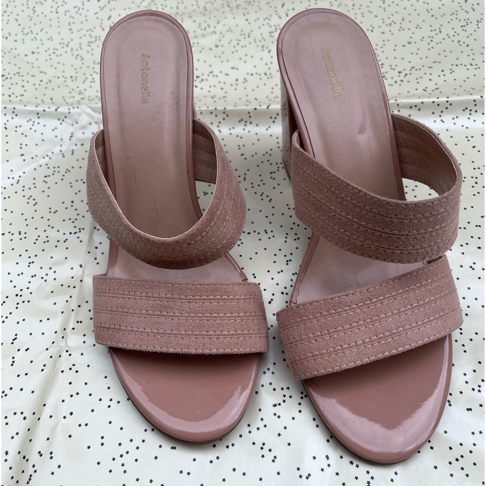 Antonella Brazilian brand sandals, tan color with higher heels # 7